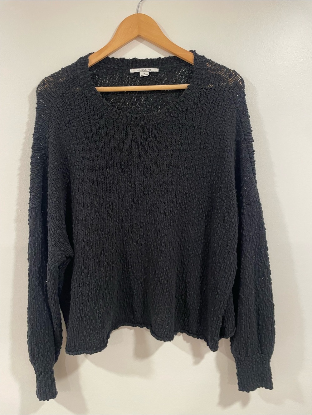 O'Neill Black Chunky Crewneck Sweater